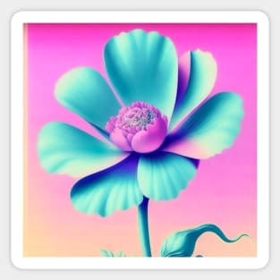 Single flower pastel colors Sticker